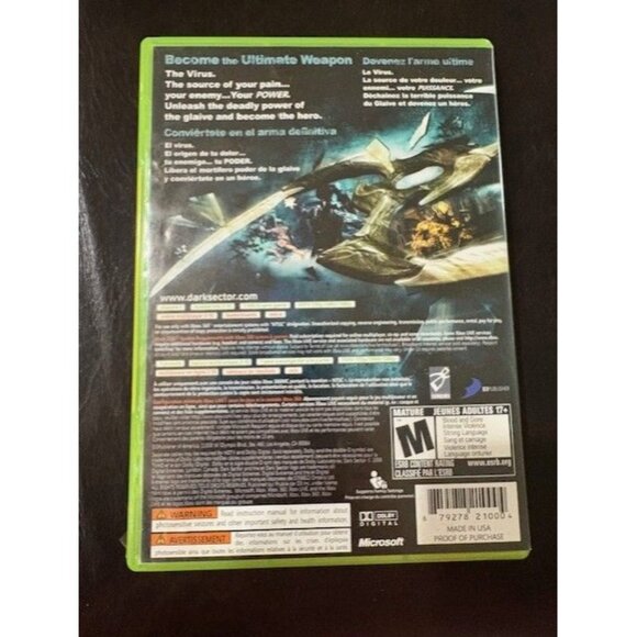 Dark Sector Xbox 360 Video Game Complete With Case & Manual - Picture 2 of 4